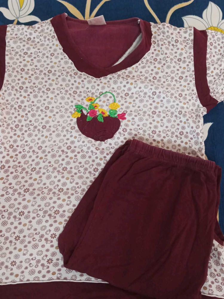 Cute Floral Nightsuit