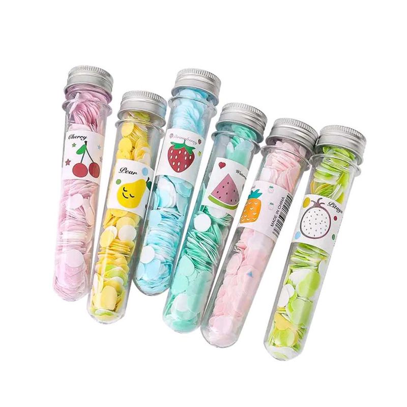 Pack Of 6 Cute Fruit Scented Paper Soap Flakes