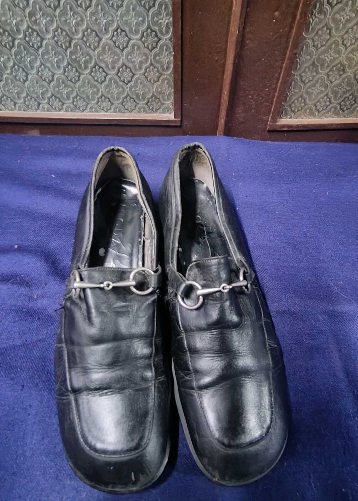 Black Leather Loafers