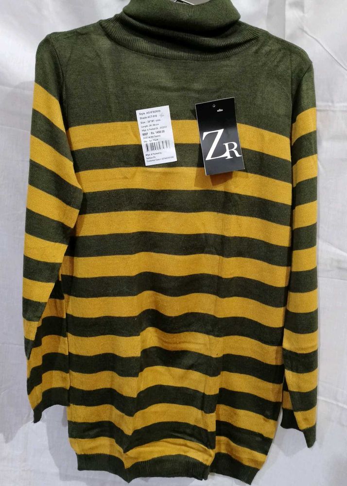 Striped Turtleneck Sweater