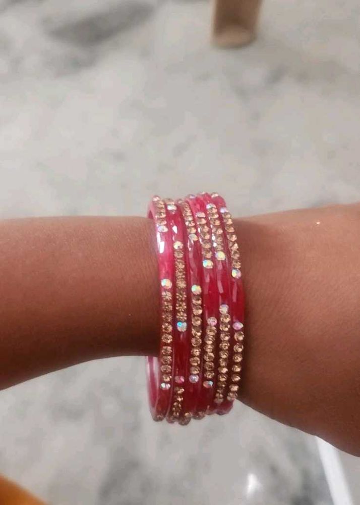 Red &amp; Gold Bangles