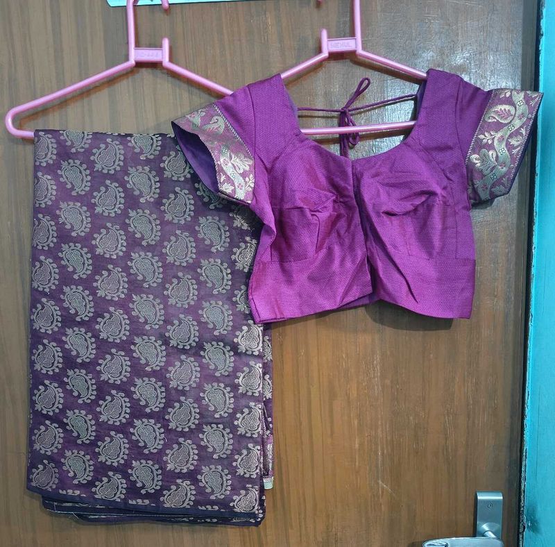 Banarasi Silk Saree - Magenta