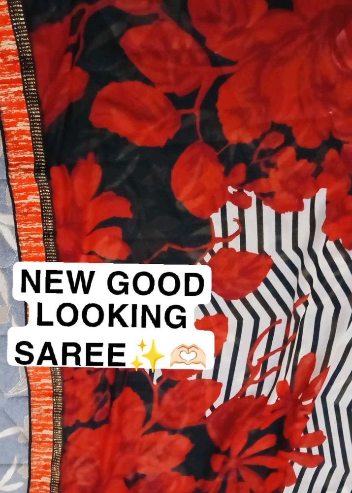 Floral Print Saree