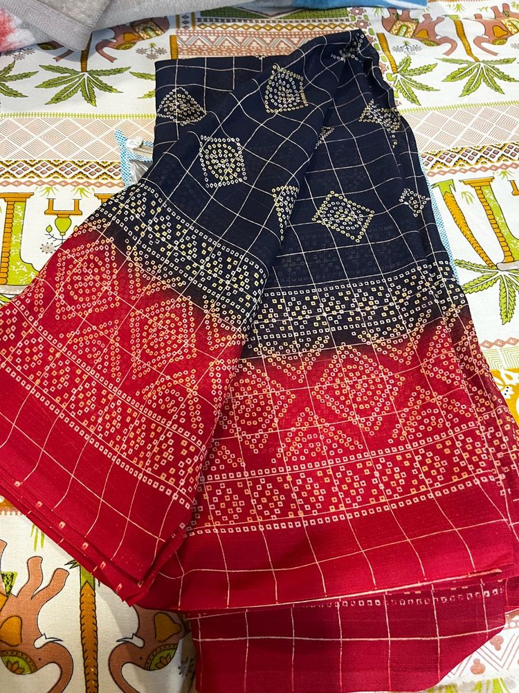 New Saree With Blouse Pis