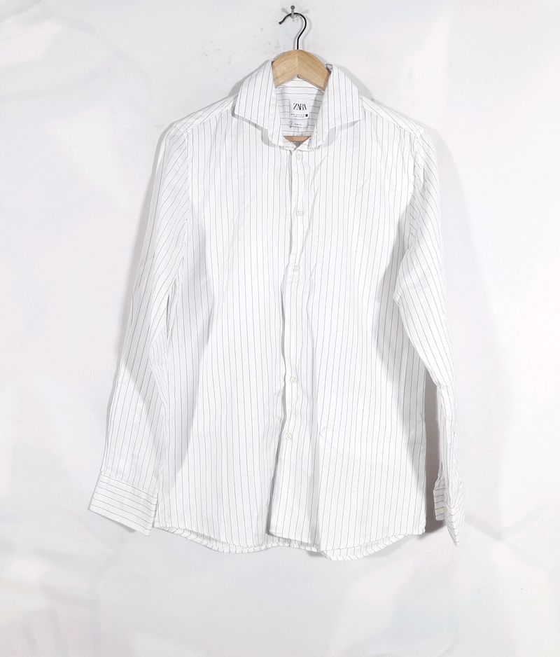 Zara White Stripe Shirt (Men&#39;s)
