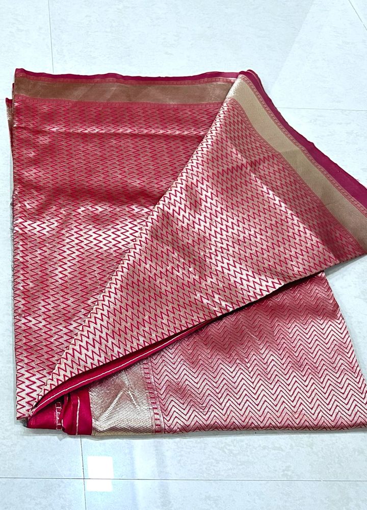 Red &amp; Gold Banarasi Silk Saree