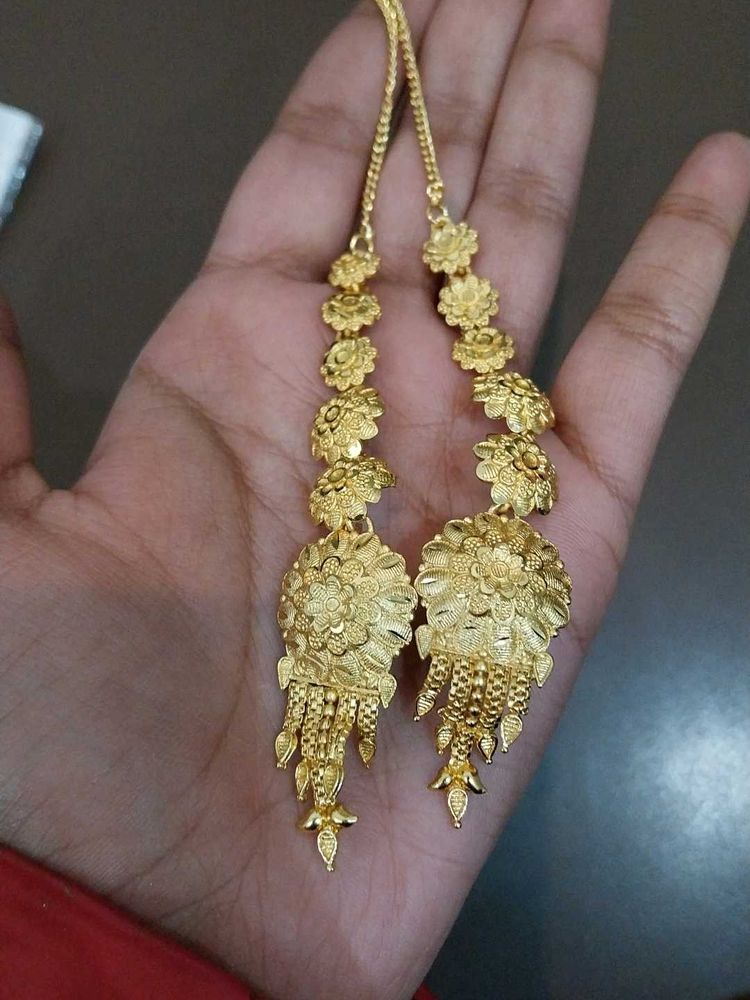 Gold-toned Floral Jhumka Earrings