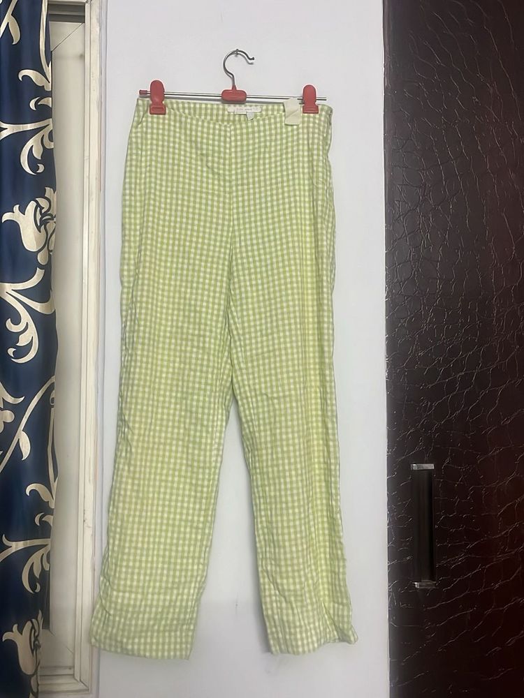 Green Gingham Trousers