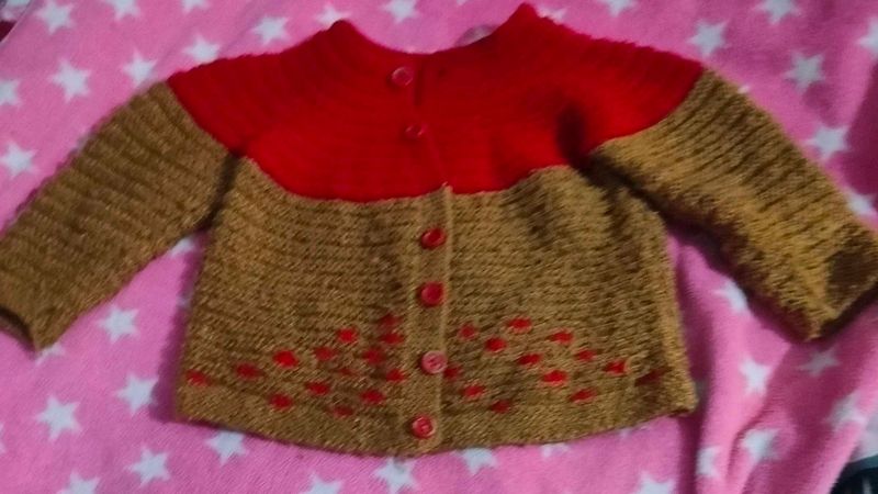 Cute Hand-Knitted Baby Cardigan