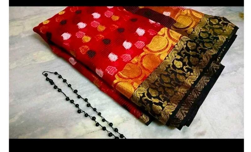 Red &amp; Gold Ethnic Saree