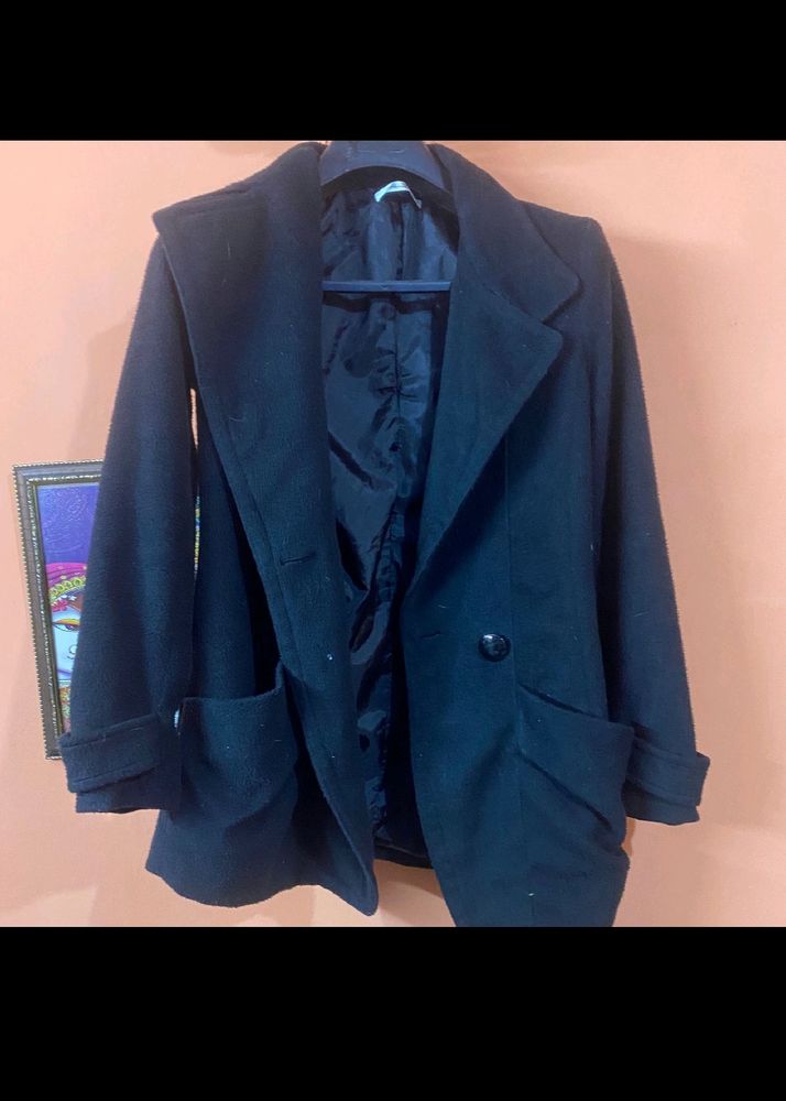 Classic Black Wool Coat