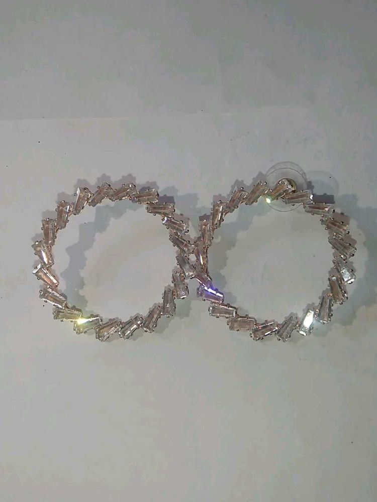 Sparkling Statement Hoop Earrings