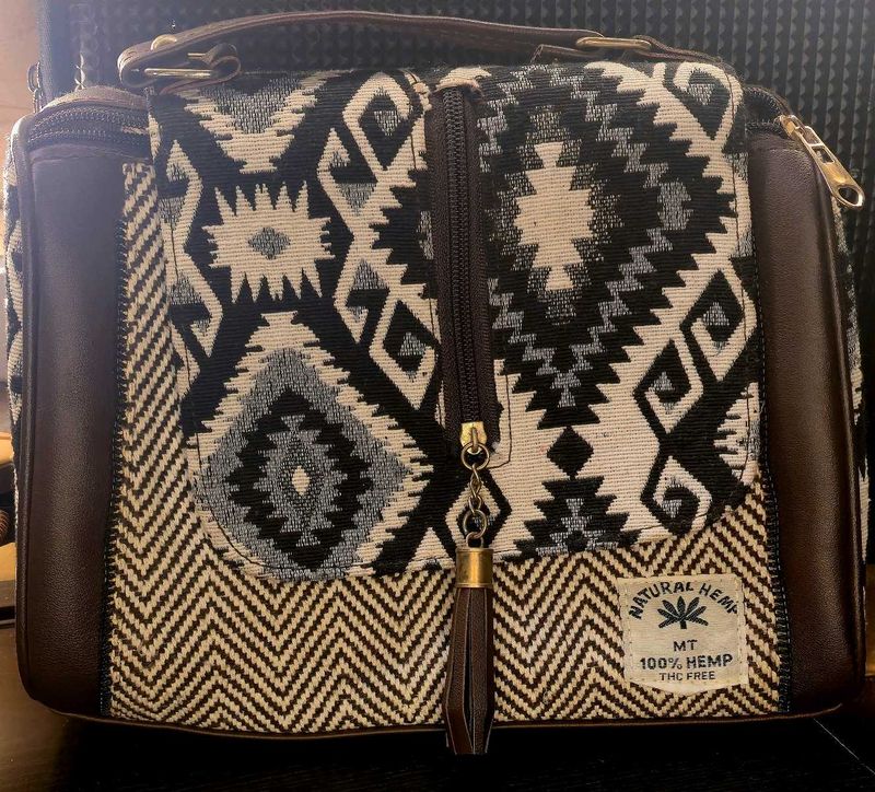 Natural Hemp Crossbody Bag