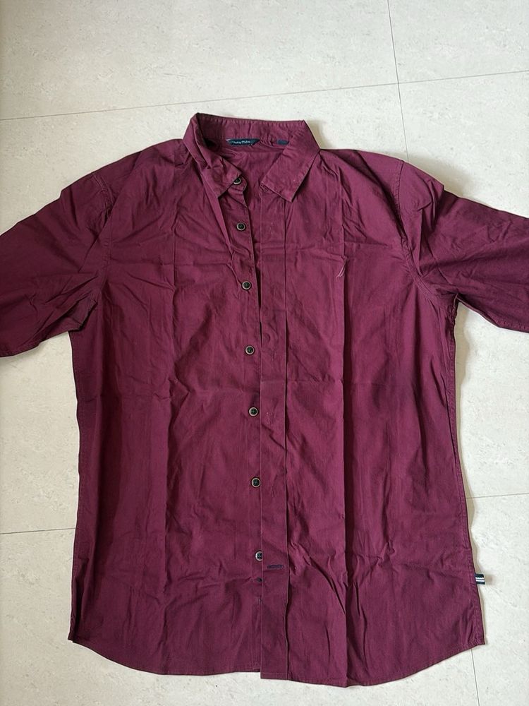 Burgundy Casual Shirt