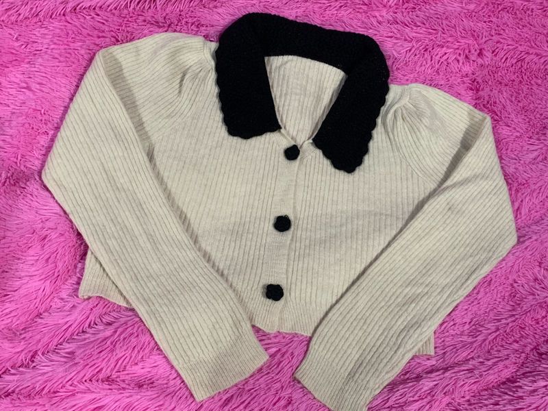 Cute Cropped Cardigan Sweater