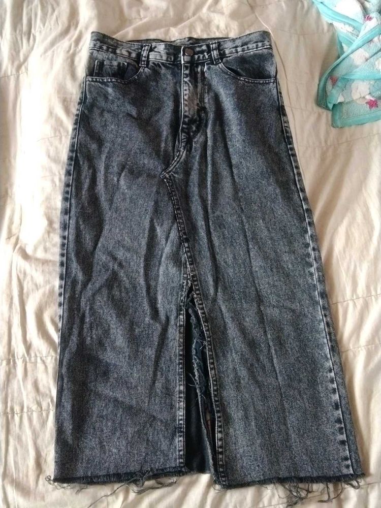 Denim Maxi Skirt