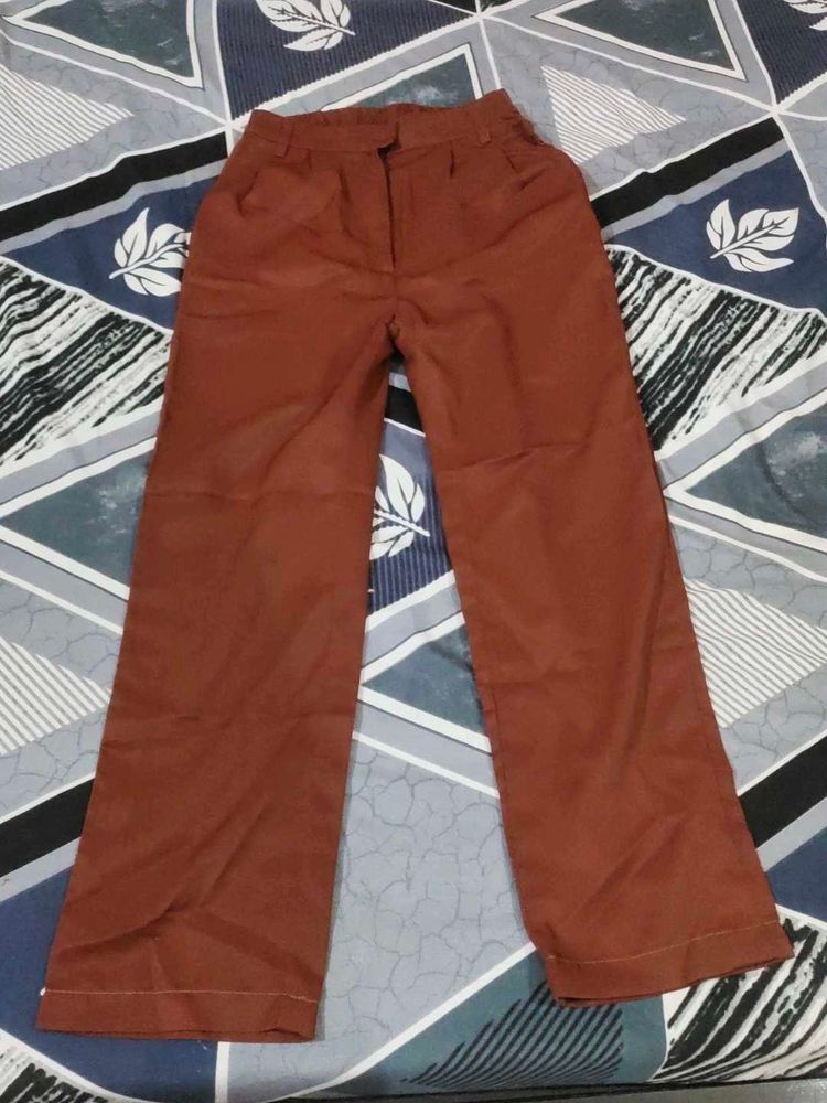 Brown Straight Leg Pants