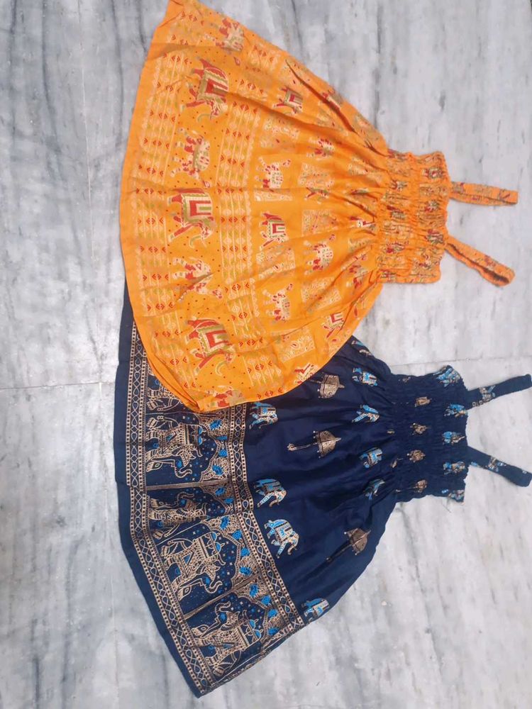 Girls Dresses (Set of 2) Short Kurti