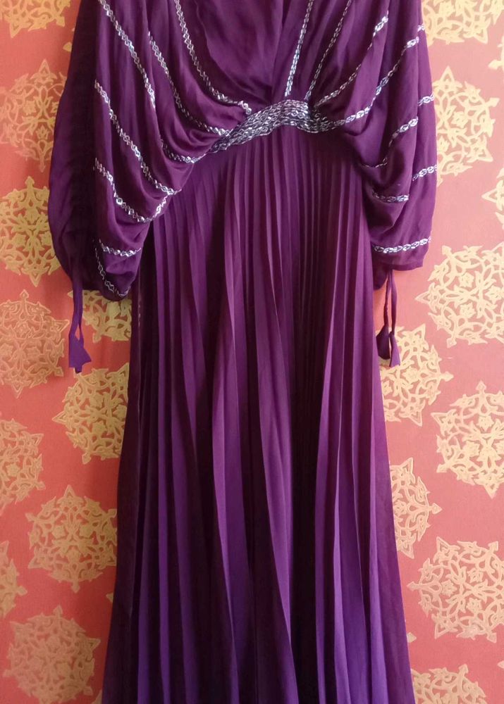 Elegant Purple Ethnic Gown