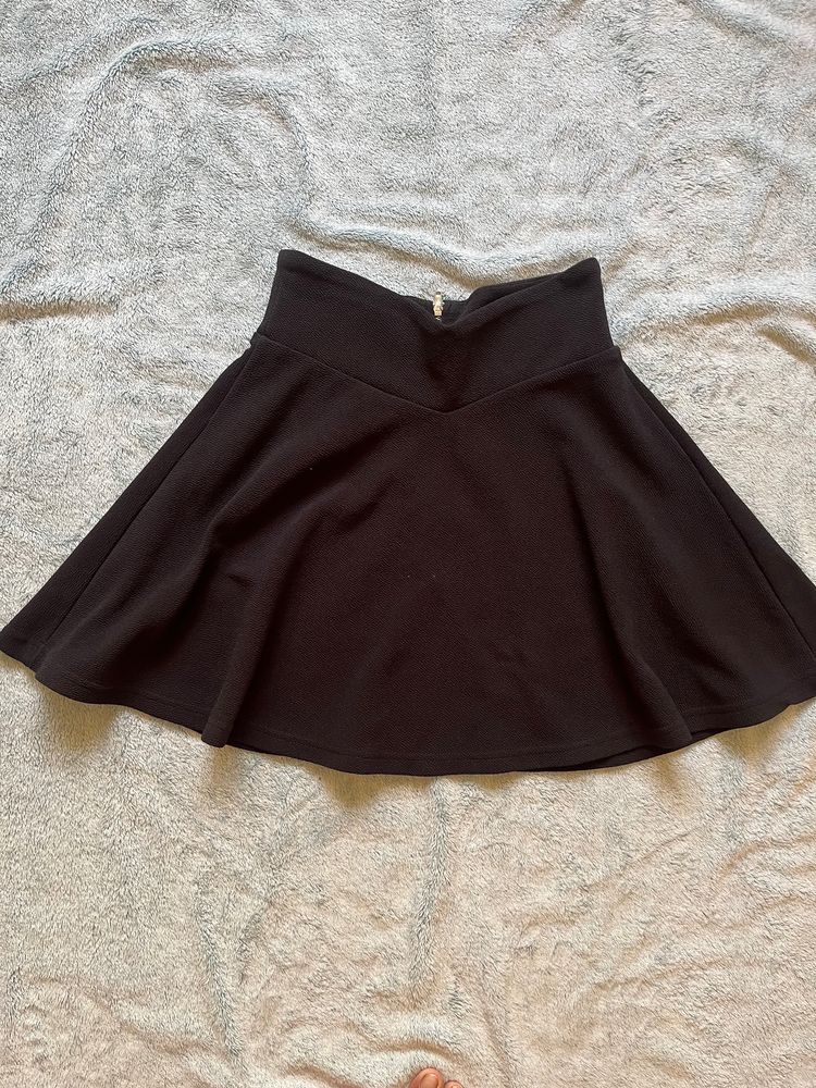 Shein V Waist Black Skirt