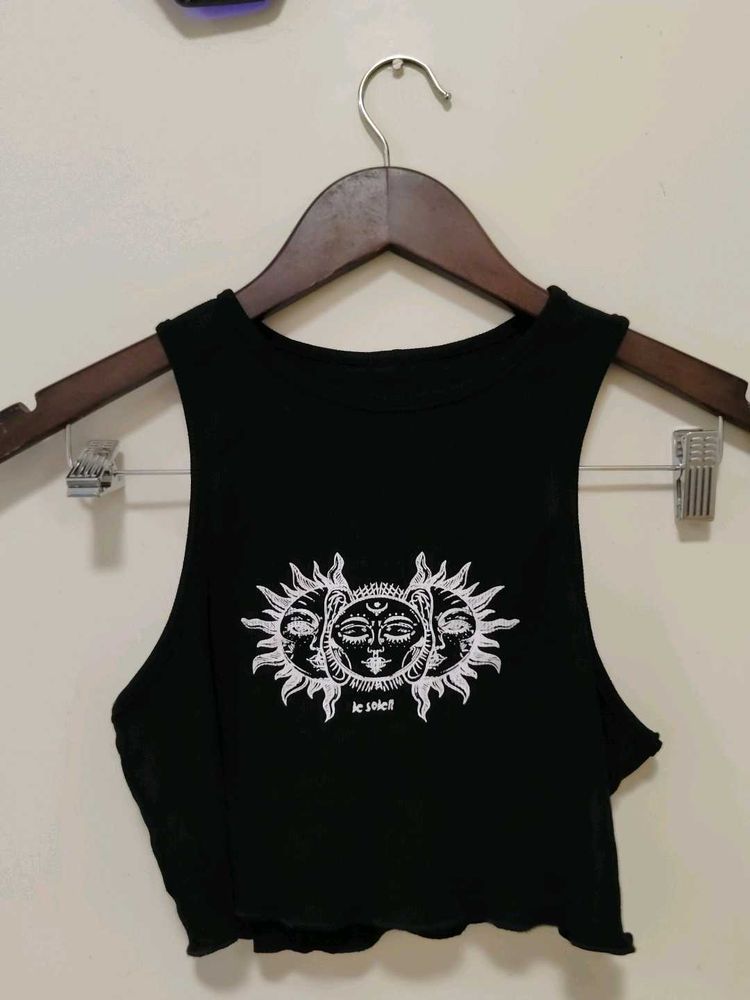 Cute Black Crop Top