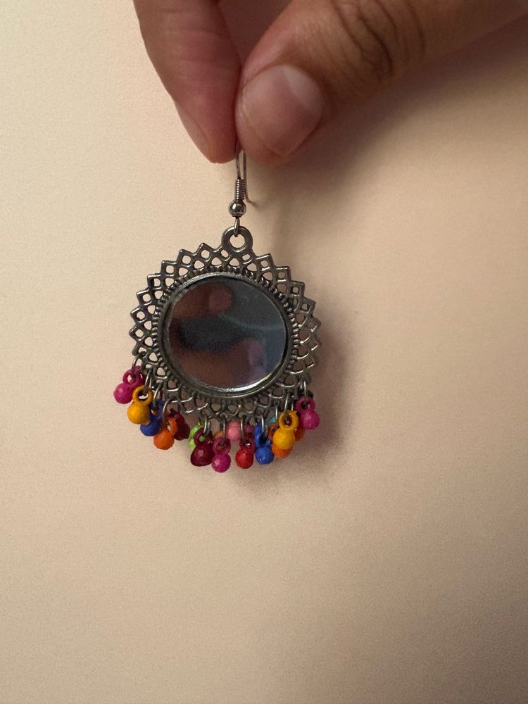 Muticolor mirror earrings