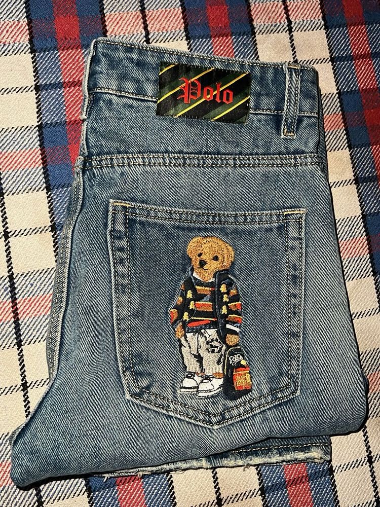 Polo logoed jeans