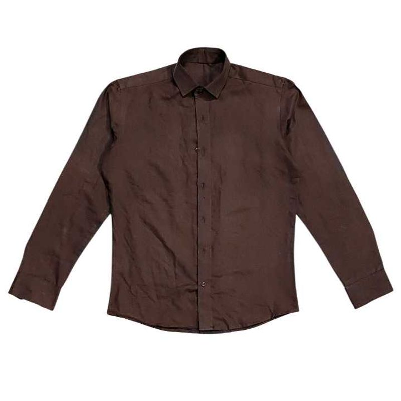 Men&#39;s Brown Button Up Shirt
