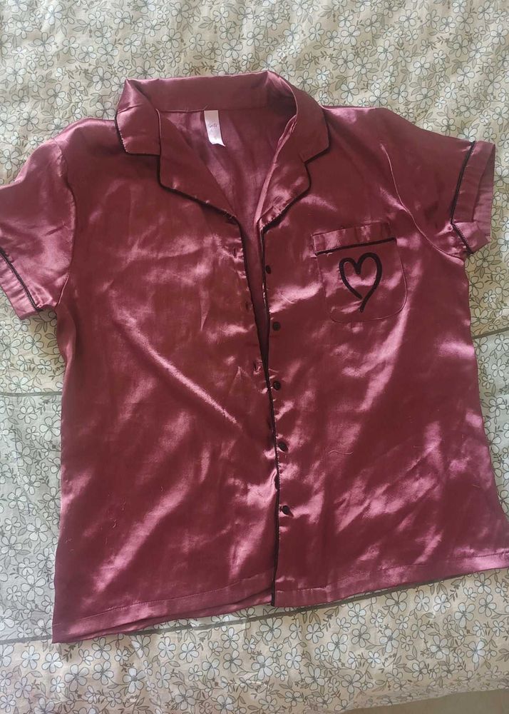 Satin Pajama Top