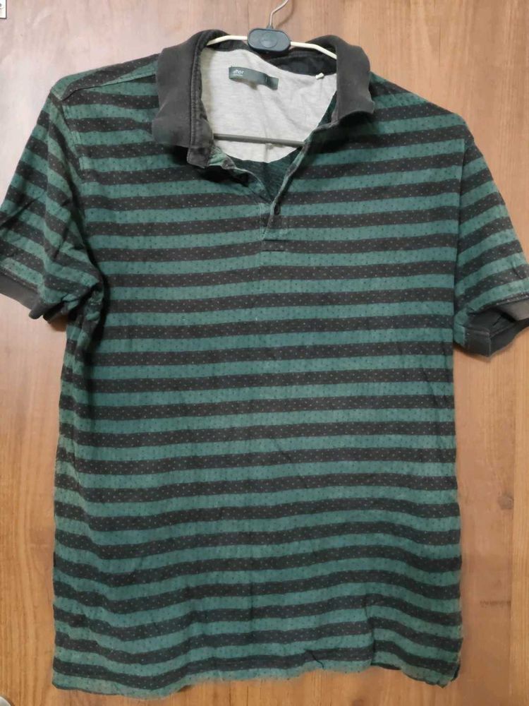 Used Striped Polo Shirt