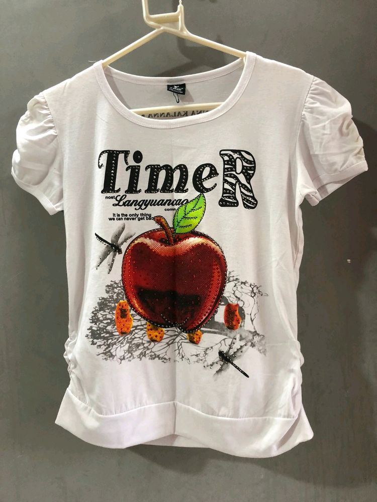 Printed White Tshirt