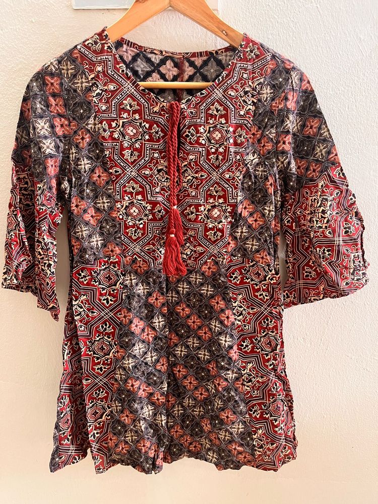 Print And Embroidery Top