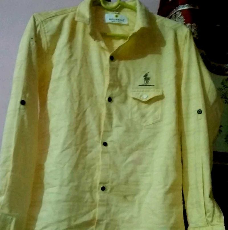 Yellow Long Sleeve Button Down
