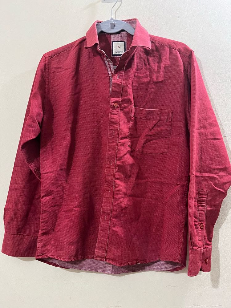 Maroon Casual Shirt