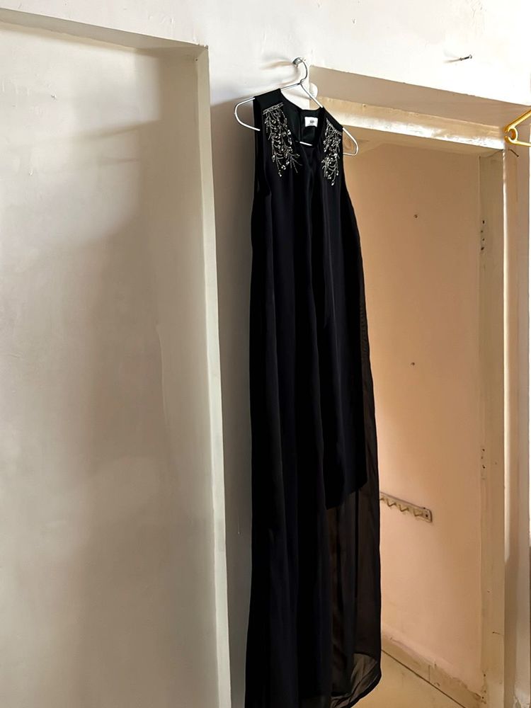 Elegant Black Embellished Dress