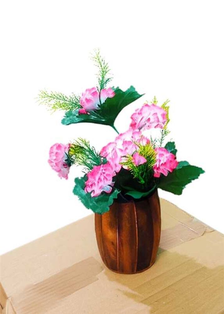 New Pink Floral Arrangement Flower With Pot