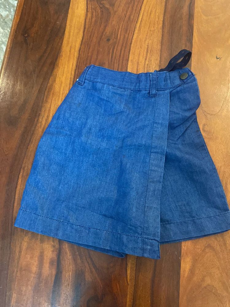Denim Skort