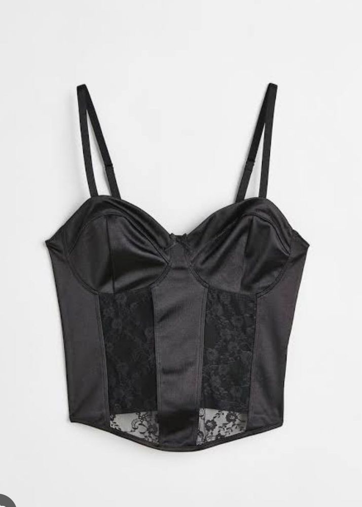 Pinteresty Satin Lace Corset