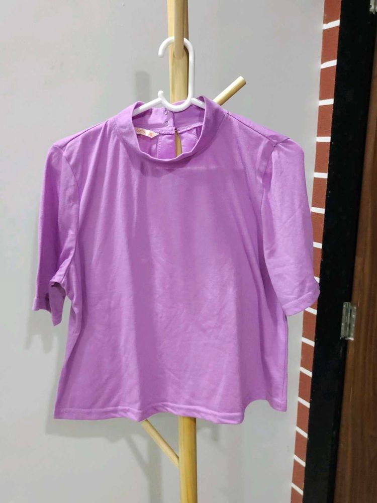 Violet High Neck Tshirt