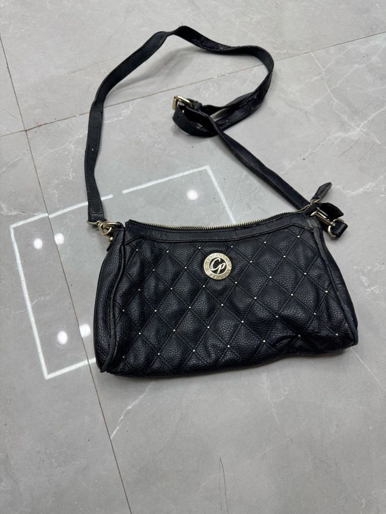 Black Quilted Crossbody Bag