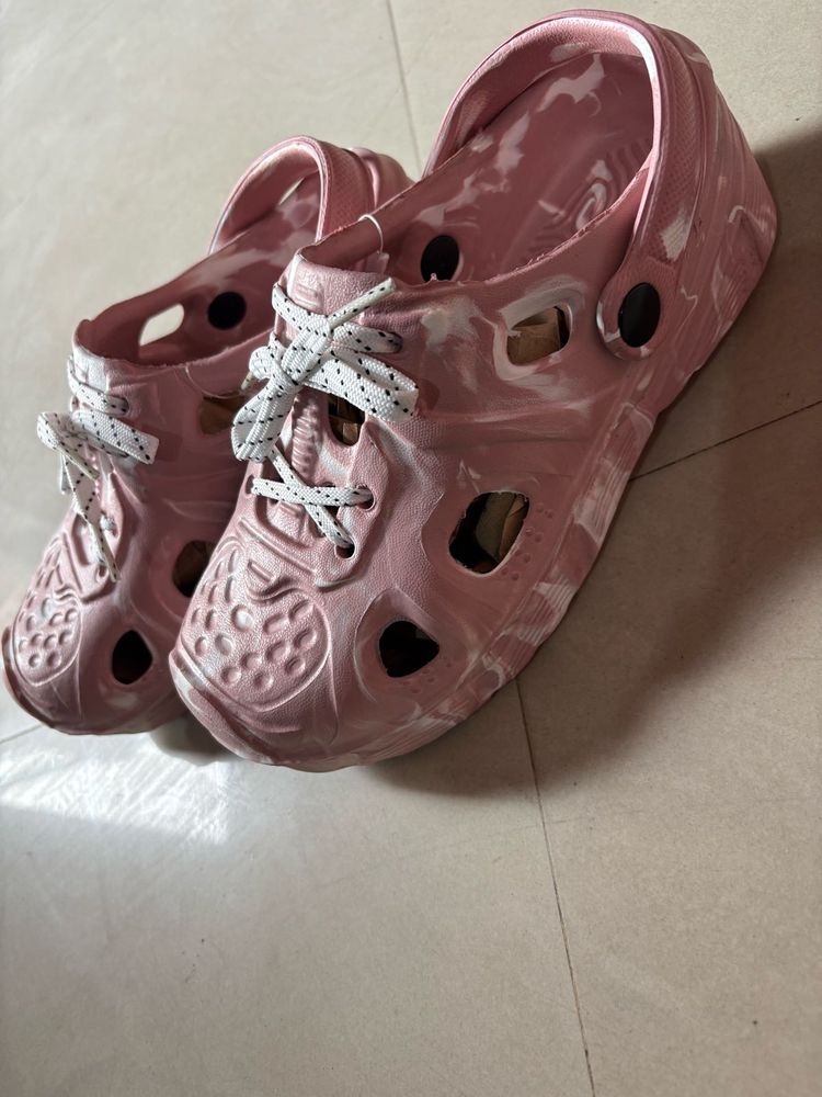 girl women Cute Pink Clogs