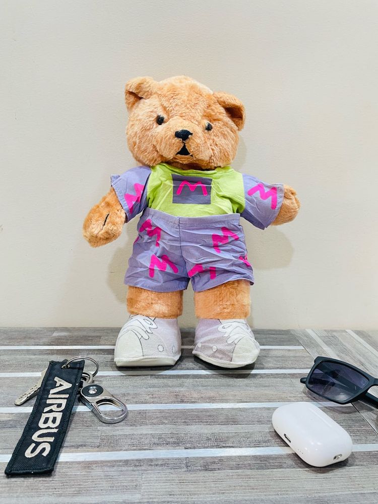 🧸 Cute &amp; Cuddly Teddy Bear – Dressed to Impress!