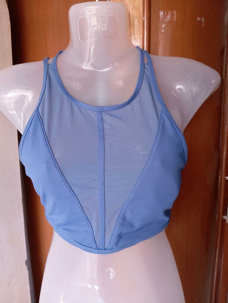 Blue Sports Bra