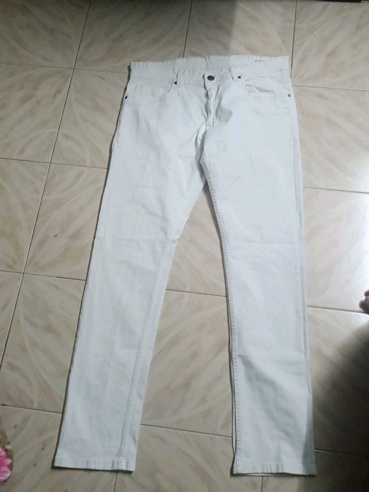 Never Used White Straight Jeans