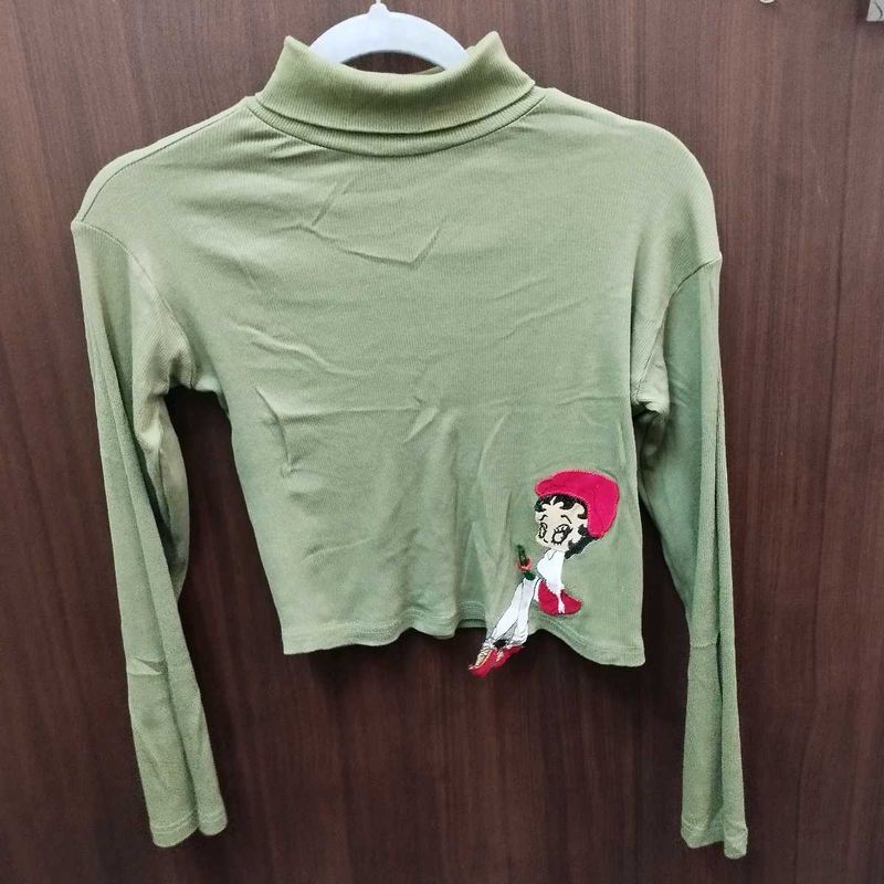 Olive Green Betty Boop Top
