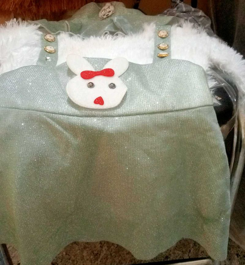 White &amp; Olive Colour Baby Girl Wool Hat Dress