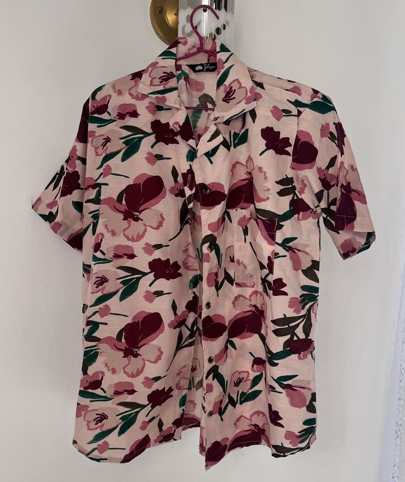 Floral Print Short Sleeve Shirt