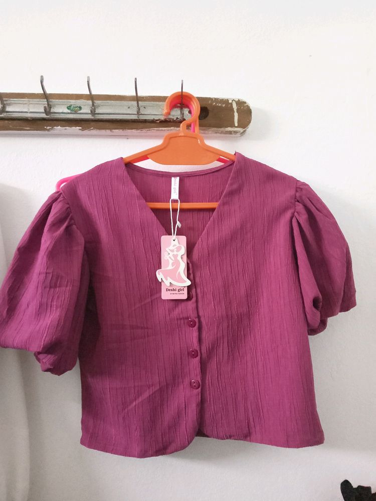 Purple Tops  Bust-upto 39  (NEVER WORN )