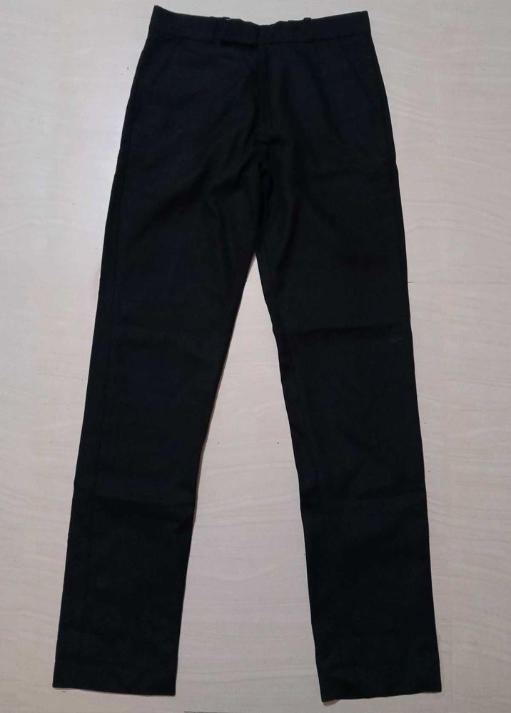 Men Regular Fit Cotton Black Pant