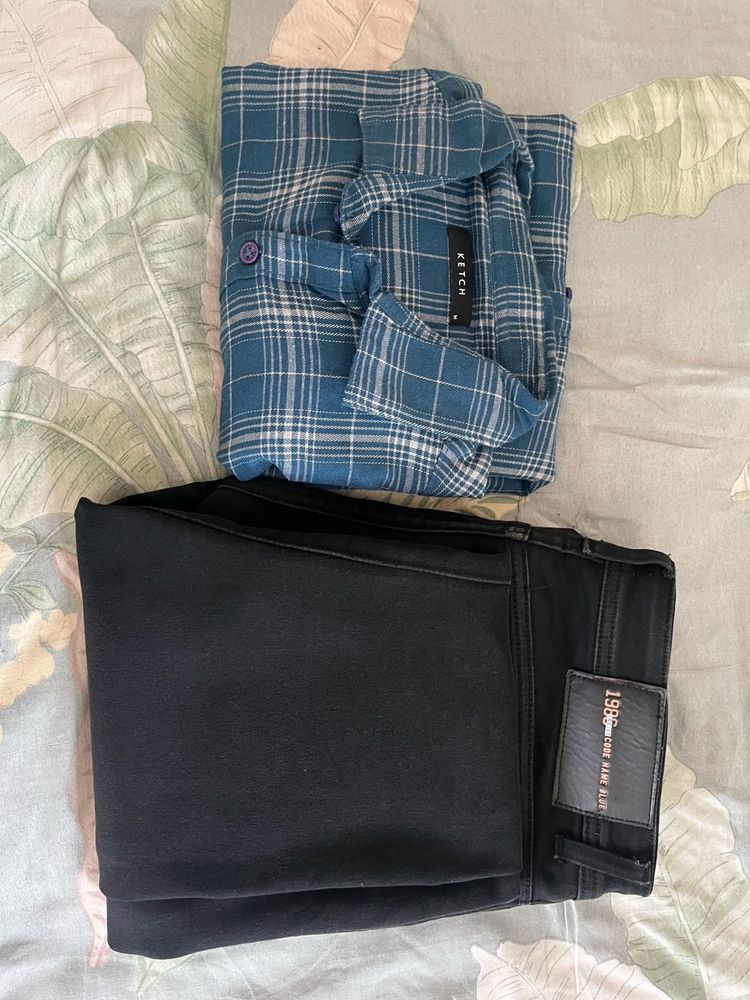 Ketch Shirt M size And Jeans Combo